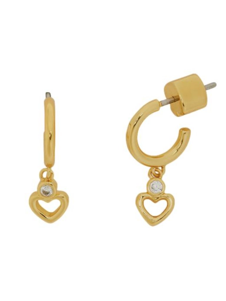 Kate Spade New York Shining Spade Huggie Earrings Gold